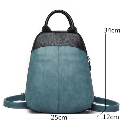 New Fashion Women Backpack Casual Female Bookbag High Quality Soft Pu Leather Women Backpack Large Capacity Backpacks Travel Bag