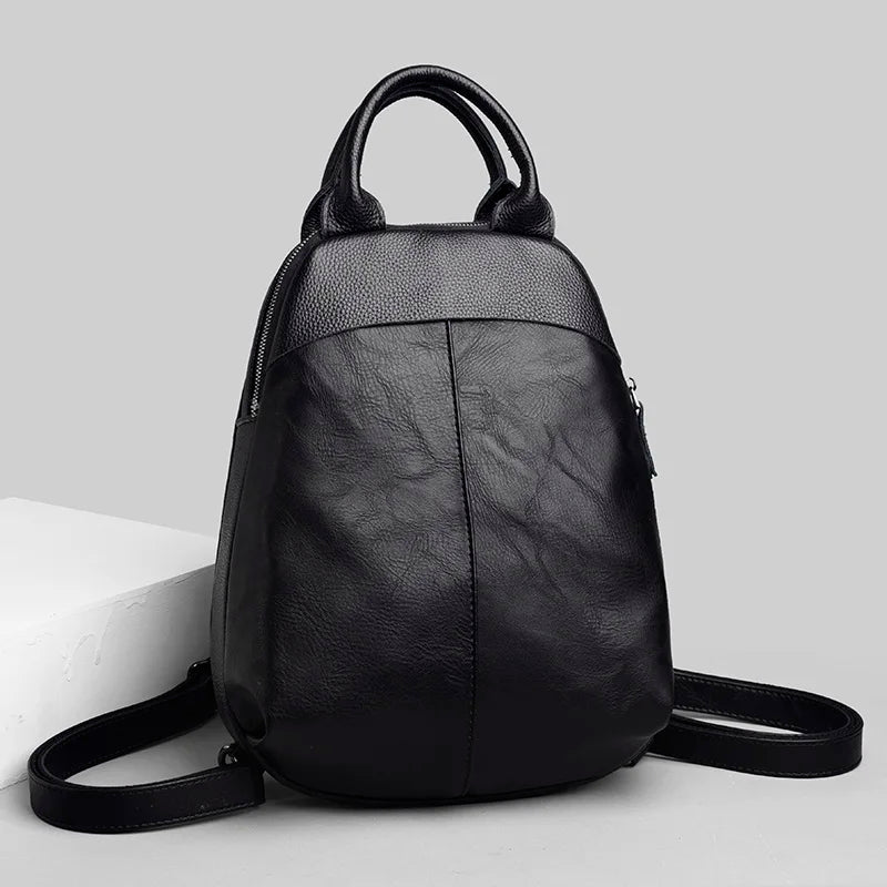New Fashion Women Backpack Casual Female Bookbag High Quality Soft Pu Leather Women Backpack Large Capacity Backpacks Travel Bag