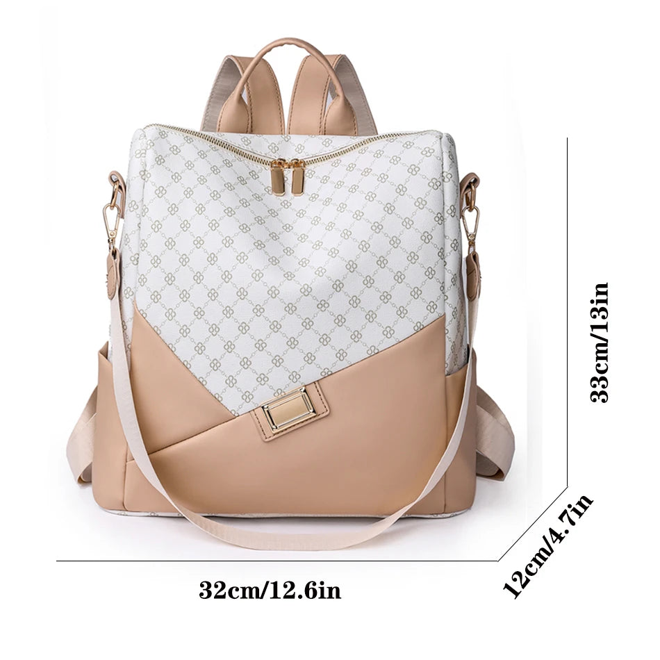 New Fashion Women Backpack Designer Soft Leather Travel Rucksack Casual Shoulder Bags High Quality School Bag for Teenager Girls