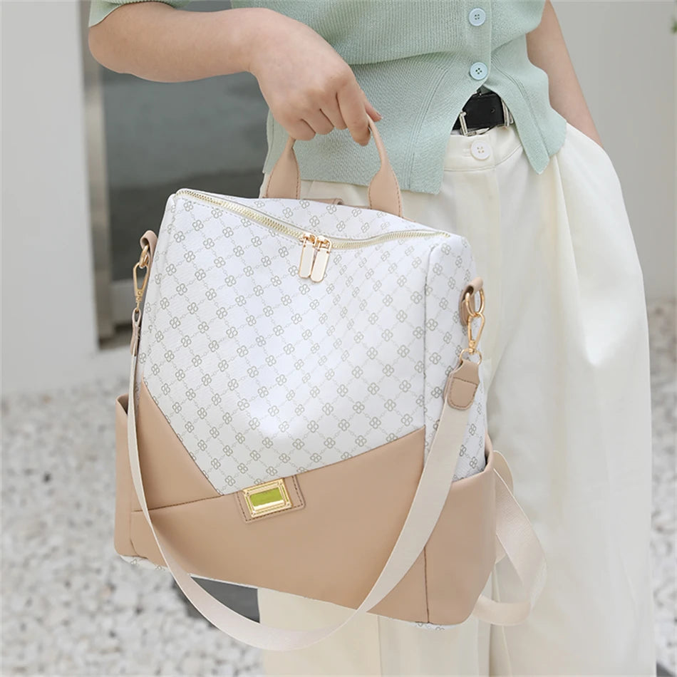New Fashion Women Backpack Designer Soft Leather Travel Rucksack Casual Shoulder Bags High Quality School Bag for Teenager Girls