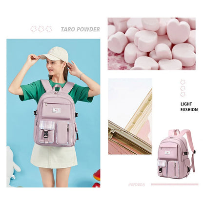 New Fashion Women Backpack Large Capacity 15.6 Inch Laptop Backpack Waterproof School Bagpack High Quality