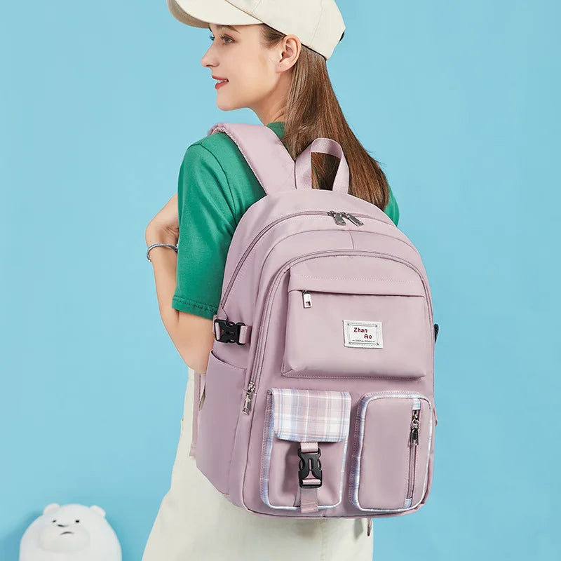 New Fashion Women Backpack Large Capacity 15.6 Inch Laptop Backpack Waterproof School Bagpack High Quality