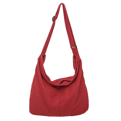 New Fashion Women Shoulder Bag Canvas Large Capacity Retro Female Casual Crossbody Bags Lady High Grade Travel Solid Color Daily