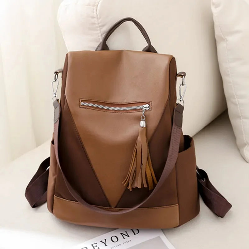 New Fashion Women's Backpack Large Capacity Student School For Girls Anti-theft Feminina Travel Shoulder Bag