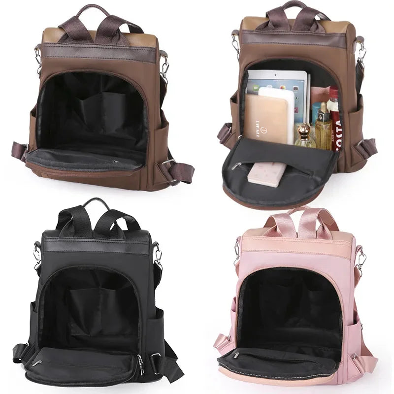 New Fashion Women's Backpack Large Capacity Student School For Girls Anti-theft Feminina Travel Shoulder Bag