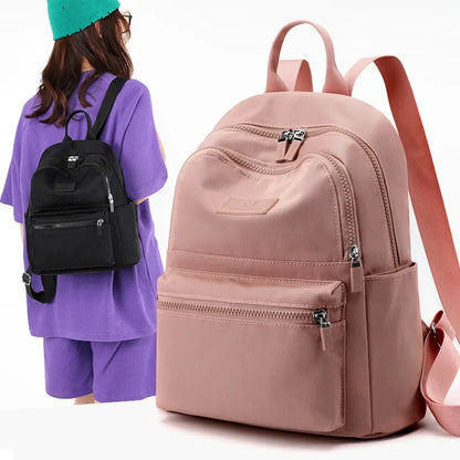 New Fashion Women's Nylon Outdoor Casual Travel Backpack Portable Student School Bag For Girls