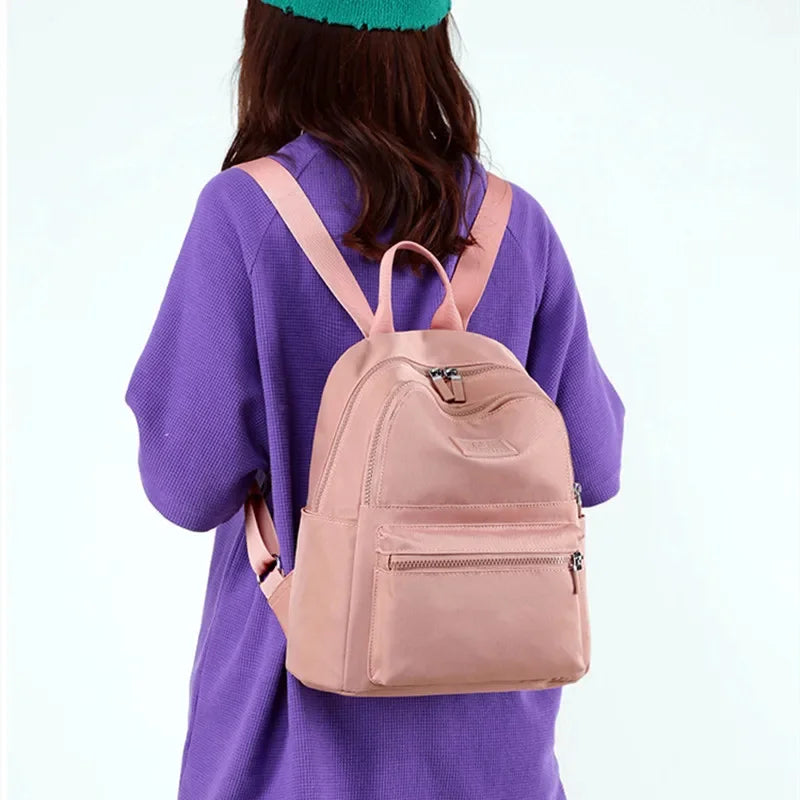 New Fashion Women's Nylon Outdoor Casual Travel Backpack Portable Student School Bag For Girls