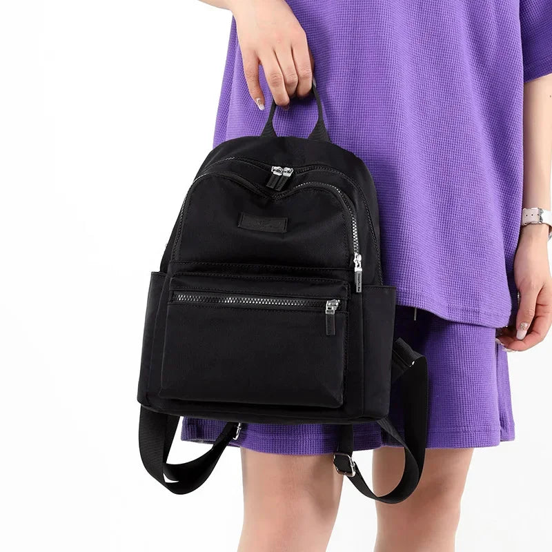 New Fashion Women's Nylon Outdoor Casual Travel Backpack Portable Student School Bag For Girls
