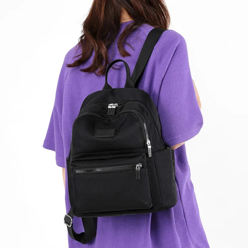 New Fashion Women's Nylon Outdoor Casual Travel Backpack Portable Student School Bag For Girls