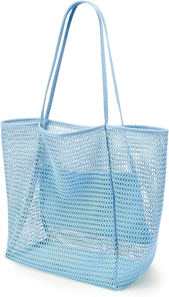 New Fashionable Lightweight Women Handbag Mesh One Shoulder Carrying Bag Women's Portable Beach Bag