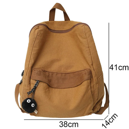New Female Canvas Vintage College Backpack Cool Fashion Women Laptop School Bag Girl Travel Book Backpack Lady Kawaii Fabric Bag