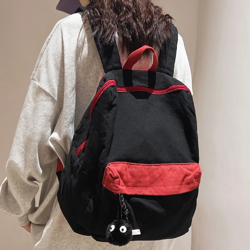 New Female Canvas Vintage College Backpack Cool Fashion Women Laptop School Bag Girl Travel Book Backpack Lady Kawaii Fabric Bag