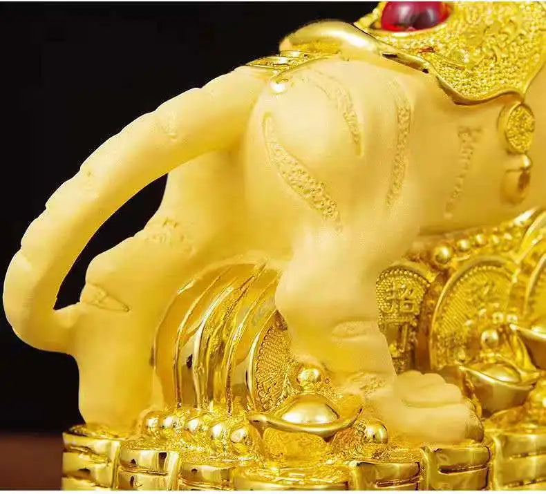 New Feng Shui resin golden Tiger statue Home decoration accessories zodiac tiger home decor Office, hotel decor