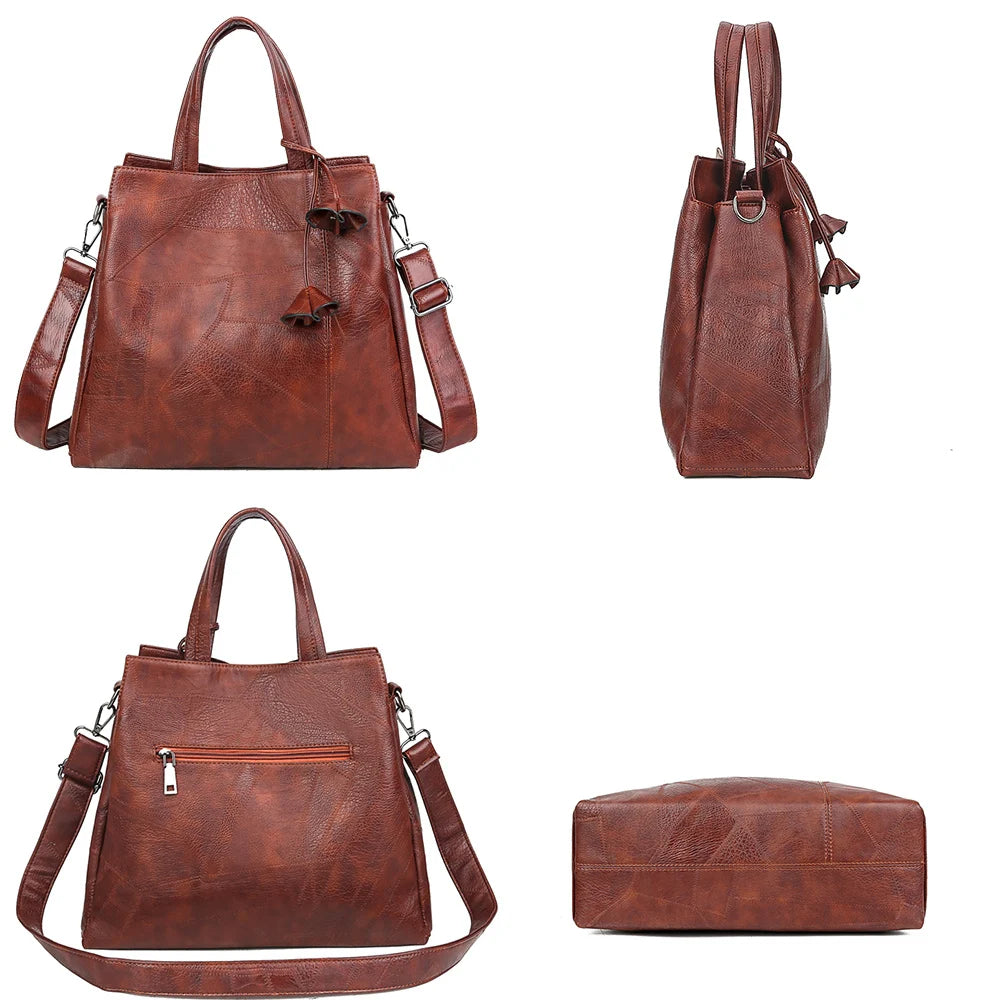 New Flower Leather Luxury Handbags Women Bags Designer Handbags High Quality Women Shoulder Bag Female Crossbody Messenger Bags