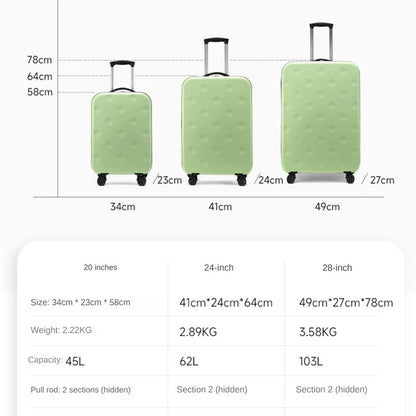 New Foldable Travel Suitcase Lightweight Rolling Luggage 20/24/28 inch Trolley Case Password Suitcase on wheels Travel Bag