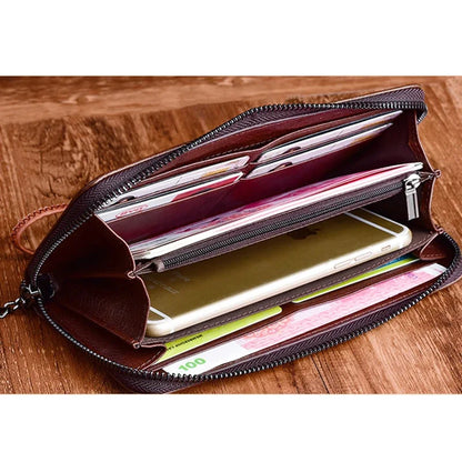 New Genuine Embossed Leather Women Long Wallet Floral Fish Pattern Handy Chinese Style Clutch Zipper Bag Female Wrist Purse