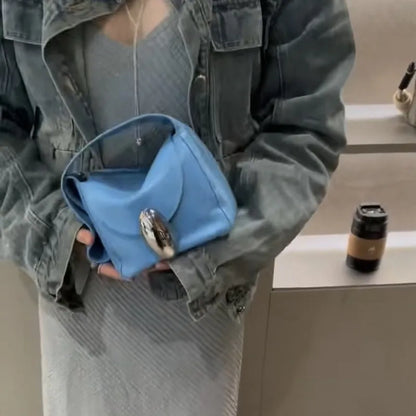 New Genuine Leather Cowhide Soft Leisure Shoulder Bag Niche Design Latch Chain Crossbody Handbags Female Elegant All-match Bolsa