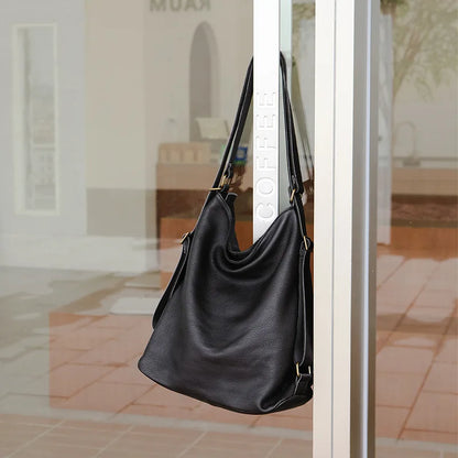 New Genuine Leather Cowhide Women Bags Simple All-match Large Capacity Shoulder Bag Versatile Casual Backpacks Vintage Bolsas