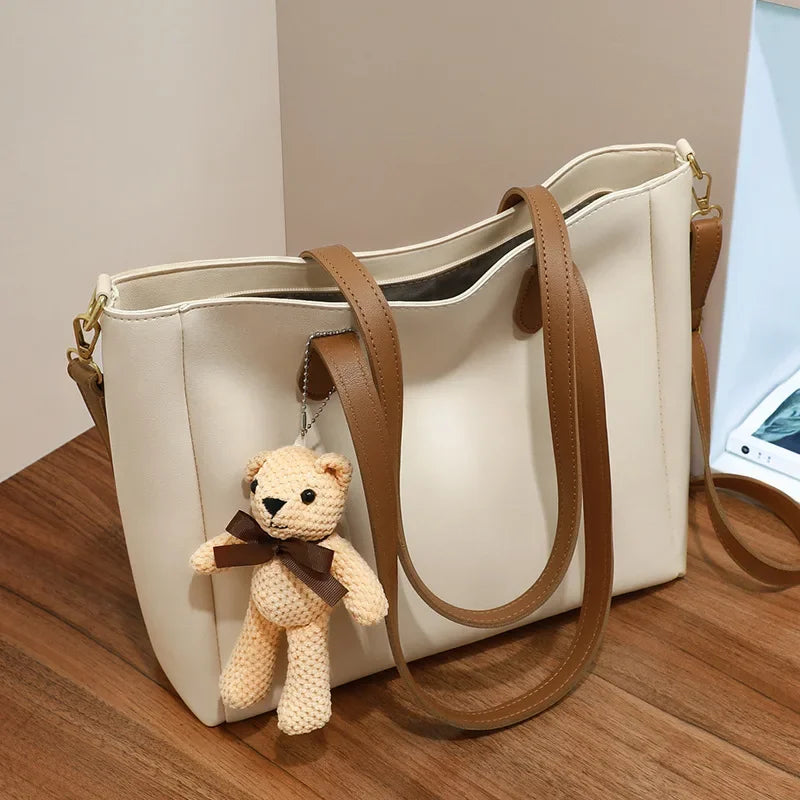 New Genuine Leather Fashion Bucket Bag Large Capacity Shoulder Crossbody Bag Women's Bag Bags Luxury Handbags