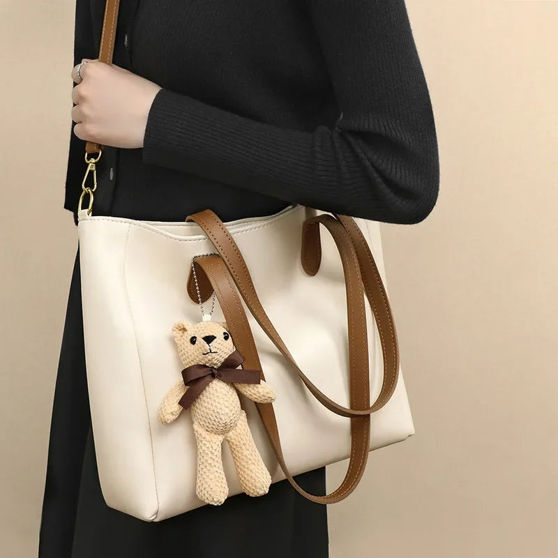 New Genuine Leather Fashion Bucket Bag Large Capacity Shoulder Crossbody Bag Women's Bag Bags Luxury Handbags