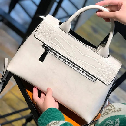 New Genuine Leather Handbag For Women Retro Cowhide Tote Casual Lady Shoulder Messenger Luxury Crossbody Bag