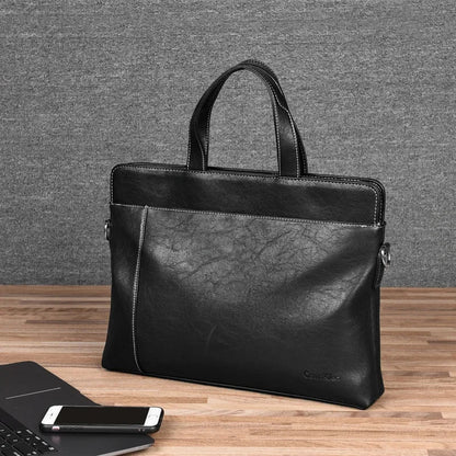 New Genuine Leather Men Briefcase Business Handbag Man Shoulder Messenger Laptop Male Executive File Tote Bag