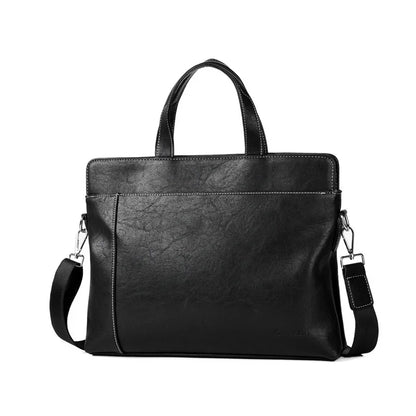 New Genuine Leather Men Briefcase Business Handbag Man Shoulder Messenger Laptop Male Executive File Tote Bag
