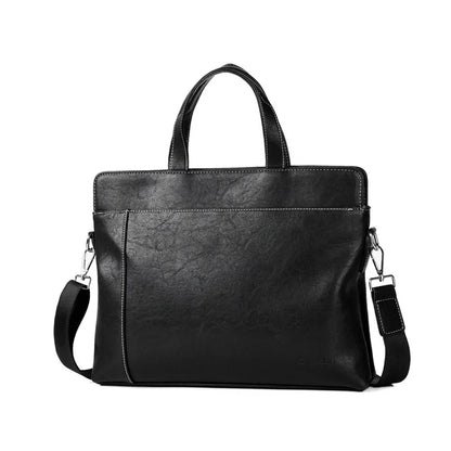 New Genuine Leather Men Briefcase Business Handbag Man Shoulder Messenger Laptop Male Executive File Tote Bag