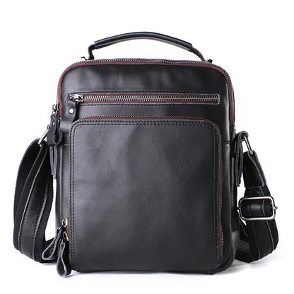 New Genuine Leather Men Vintage Handbags Small Flap Men's Shoulder Casual Office Messenger s Fashion Crossbody Bag