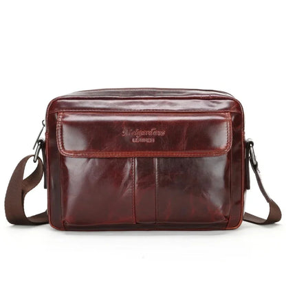 New Genuine Leather Shoulder Vintage Cowhide Male Messenger Casual Crossbody Bag Men's Handbag