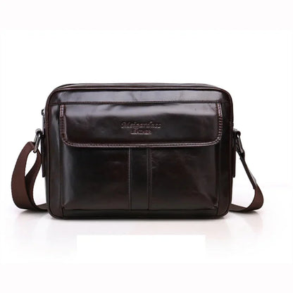 New Genuine Leather Shoulder Vintage Cowhide Male Messenger Casual Crossbody Bag Men's Handbag