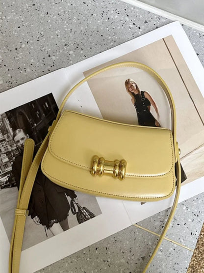 New Genuine Leather Small Square Bag Fashion Commuter Handbags 2024 Spring Summer All-match Single Shoulder Crossbody Purses