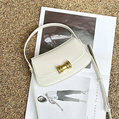 New Genuine Leather Small Square Bag Fashion Commuter Handbags 2024 Spring Summer All-match Single Shoulder Crossbody Purses