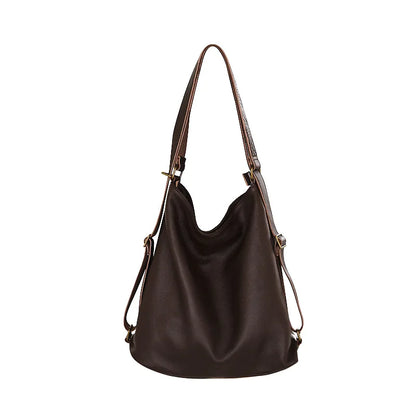 New Genuine Leather Women Shoulder Bags Fashion Simple All-match Large Capacity Underarm Tote Bag 2024 Luxury Cowhide Bolsas