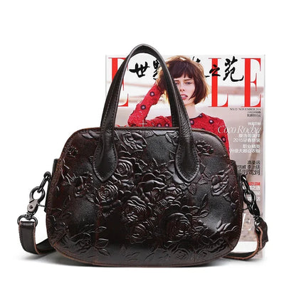 New Genuine Leather Women's Handbag Vintage Cowhide Male Shoulder Crossbody Luxury Messenger Bag