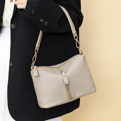 New Genuine leather Women's Shoulder Vintage Female Messenger Fashion Handbag Large Capacity Crossbody Bag