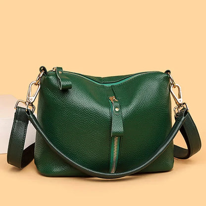 New Genuine leather Women's Shoulder Vintage Female Messenger Fashion Handbag Large Capacity Crossbody Bag