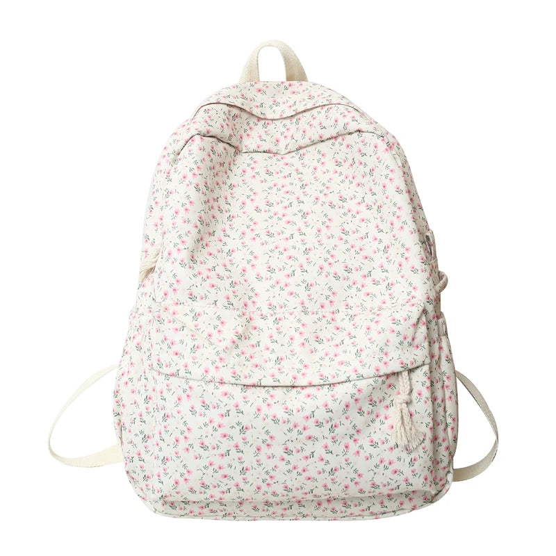 New Girl Floral Travel Book Backpack Cute Women Trendy Print School Bag Female Laptop College Backpack Fashion Ladies Kawaii Bag