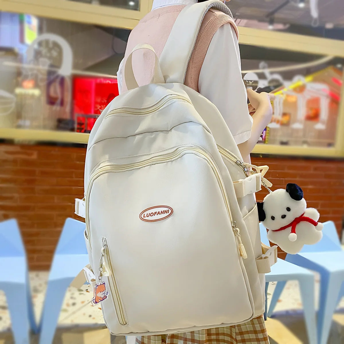 New Girl Kawaii Trendy Book Bag Women Travel School Bag Female Cute Nylon Laptop College Backpack Cool Lady Student Teen Fashion