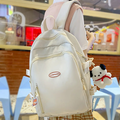 New Girl Kawaii Trendy Book Bag Women Travel School Bag Female Cute Nylon Laptop College Backpack Cool Lady Student Teen Fashion