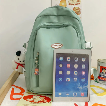 New Girl Kawaii Trendy Book Bag Women Travel School Bag Female Cute Nylon Laptop College Backpack Cool Lady Student Teen Fashion