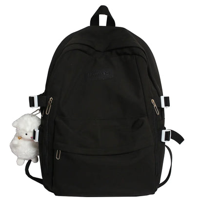 New Girl Laptop Waterproof Backpack Trendy Solid Color College Student Bag Female Kawaii Bag Lady Travel Backpacks Fashion Women