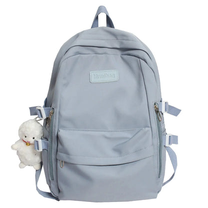 New Girl Laptop Waterproof Backpack Trendy Solid Color College Student Bag Female Kawaii Bag Lady Travel Backpacks Fashion Women