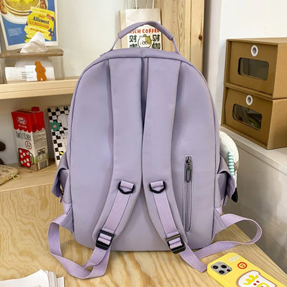 New Girl Travel Nylon Student Bag Lady Kawaii Trendy Laptop Backpack Book Female Fashion College Backpack Women Cute School Bags