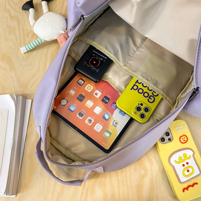 New Girl Travel Nylon Student Bag Lady Kawaii Trendy Laptop Backpack Book Female Fashion College Backpack Women Cute School Bags
