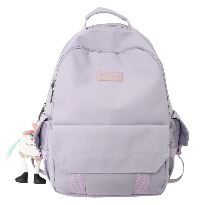 New Girl Travel Nylon Student Bag Lady Kawaii Trendy Laptop Backpack Book Female Fashion College Backpack Women Cute School Bags