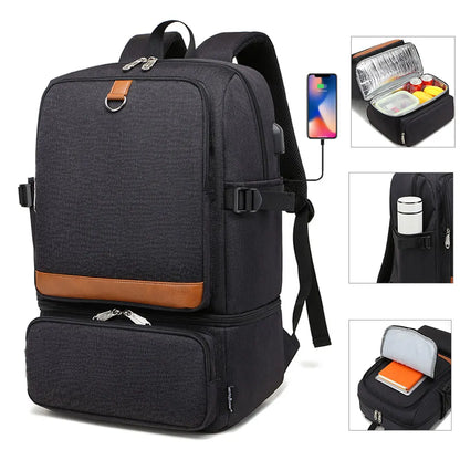 New Girls Boys Kids Teenagers Schoolbags Laptop Backpack Insulated Compartment USB Waterproof Cooler Bag School Picnic Lunch Bag