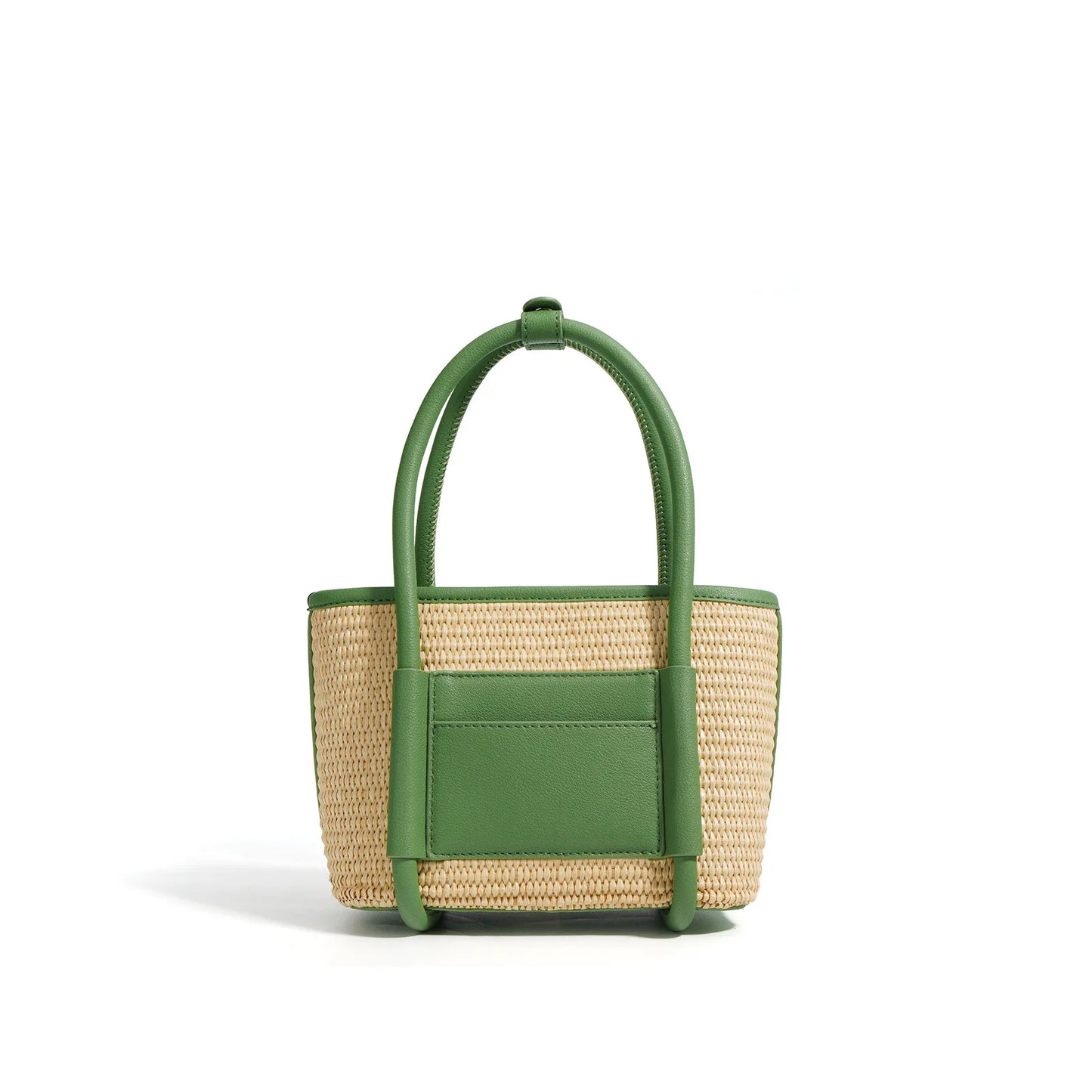 New Grass Knitted Summer Style Handheld Small Bag, Small and Popular Combination Leather One Shoulder Crossbody Bag