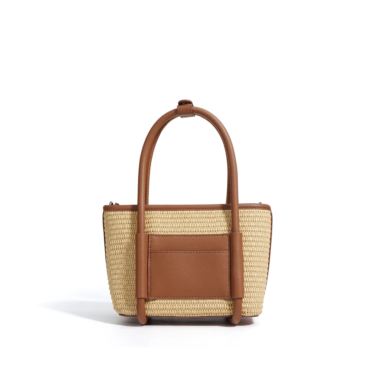 New Grass Knitted Summer Style Handheld Small Bag, Small and Popular Combination Leather One Shoulder Crossbody Bag