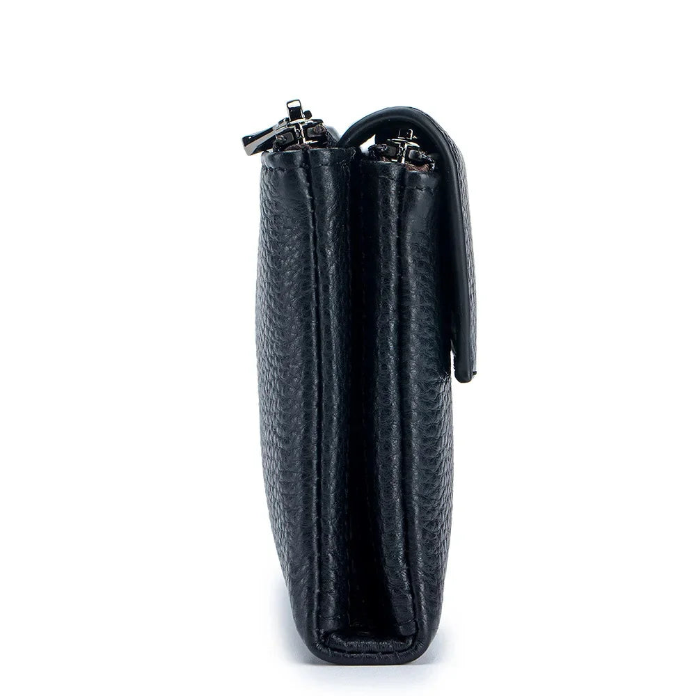 New Hand Lift Soft Leather Long Purse Fashion Versatile Large Capacity Multi-card Bag Can Put Mobile Phone Wallet